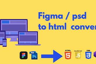 figma , psd to html convert