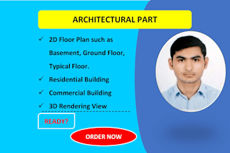 do architectural design with 3d rendering view