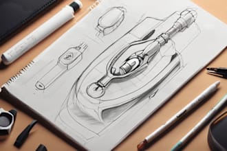 develop industrial and product design concept by sketches
