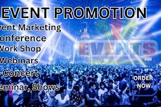 help you with marketing and promotion of your event, concert, show, webinar