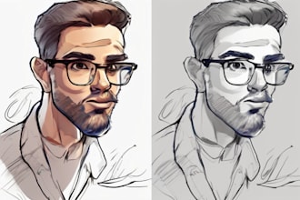 draw sketch of your cartoon character