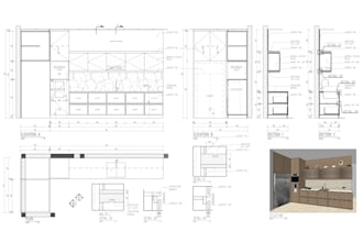 create built in working drawing for your room and space
