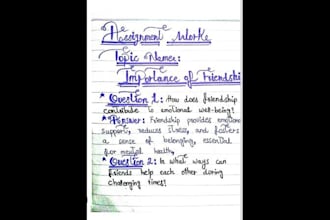 expert handwritten assignments , neat and professionals