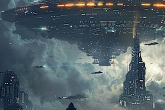create sci fi illustration for you