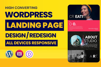 design wordpress landing page, wordpress website design, elementor landing page