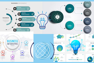 illustrate business infographic design, roadmap, flowchart, piechart, org