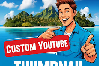 design custom scroll stopping clickbait youtube thumbnail