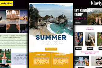 design editable mailchimp and klaviyo email templates