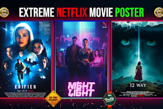 design an eye catching neon movie poster