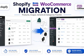 migrate products between shopify and woocommerce stores
