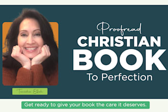 be your christian book editor and proofreader and do editing and proofreading