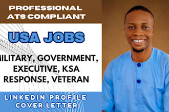 write federal resume USA job linkedin cover letter military government resume