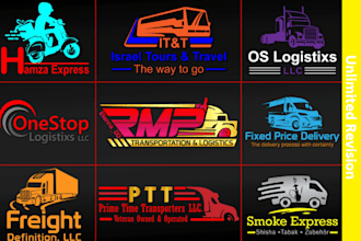 logo design for auto transport delivery logistics trucking