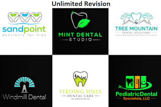 design modern minimalist dental dentist business logo