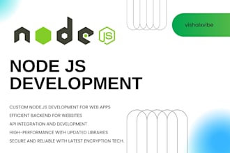 custom node js backend development