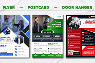 do stunning flyer, postcard and door hanger design