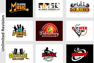 design creative music and entertainment logo