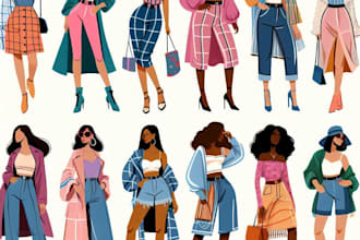 draw a fashion illustration or sketch