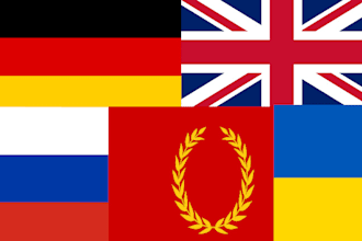 translate in or from english, german, russian, latin and ukrainian