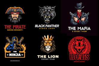 design gaming, cartoon logo