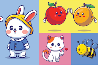 do modern unique clip art illustration