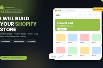 build branded ecommerce shopify  store or redsign