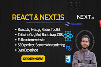 develop and design your websites with reactjs and nextjs