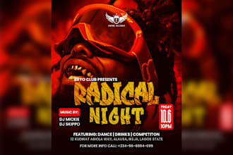 create animated motion flyer, motion graphics, party, dj, club or event flyer