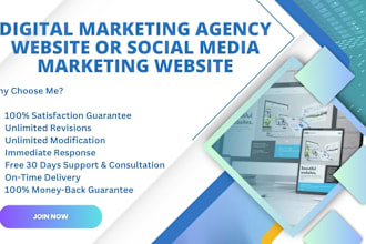 develop digital marketing agency website and smma wordpress website