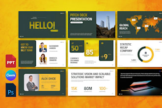 design business powerpoint presentation ppt template pitch deck google slides