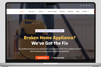 build appliance repair website electronic repair website home appliance website