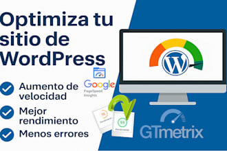 optimizaré aceleraré su sitio wordpress lento a  carga rápida