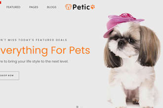 design stunning pet shopify store pet care website pet dropshipping store