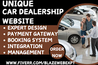 design highly responsive car dealership website auto repair truck sales website