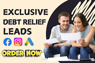 generate debt relief leads debt settlement, debt leads debt relief landing page
