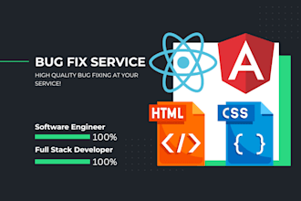 do bug fixing for your react or angular projects