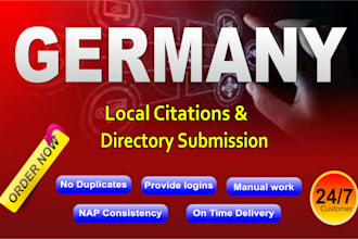 do 200 germany citations for local SEO in 24 hours manually rank your business