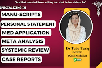 edit or write medical manuscript, case report, review article, systematic review