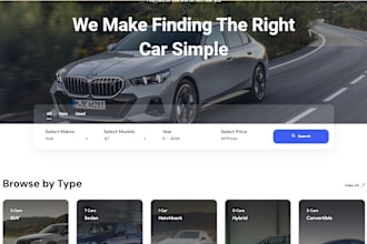 design an automotive car dealer website and car repair