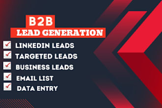 provide niche targeted email lists, web research, b2b linkedin lead generation