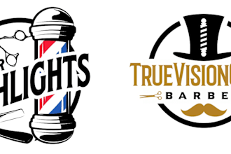 design professional barber,paintball,cigarette logo