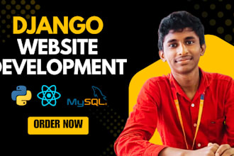 develop full stack website using python django and reactjs