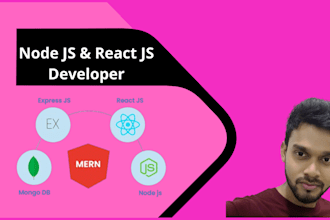 develop node js and react js web application