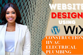 design a construction, handyman, roofing, remodelling, hvac, electrical website