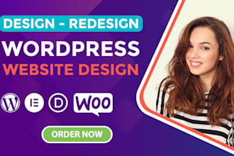 build wordpress website development, business website or blog website