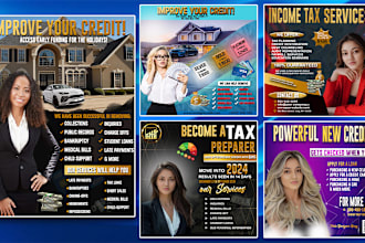 design eye catching credit repair , tax flyer for you