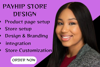 customize payhip store, bigcartel website redesign, gumroad, stan store design