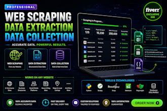 provide web scrapping, data extraction, data collection