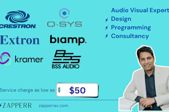 program for crestron, extron, biamp, bss and build custom solutions