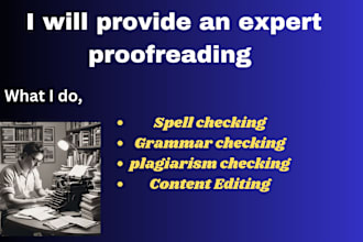 provide professional proofreading and editing,plagiarism check